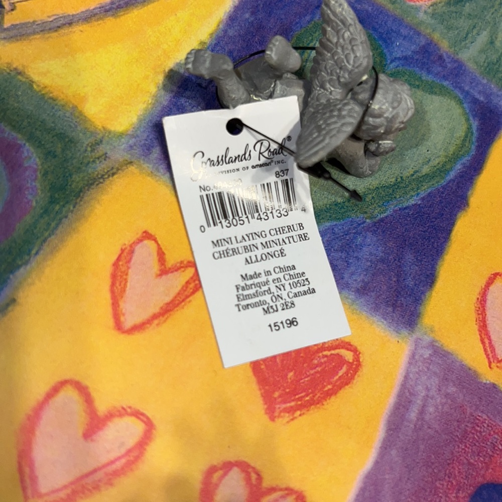 New Grasslands Road Mini 1” Laying Cherub Distressed - Picture 14 of 14